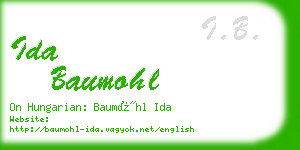 ida baumohl business card